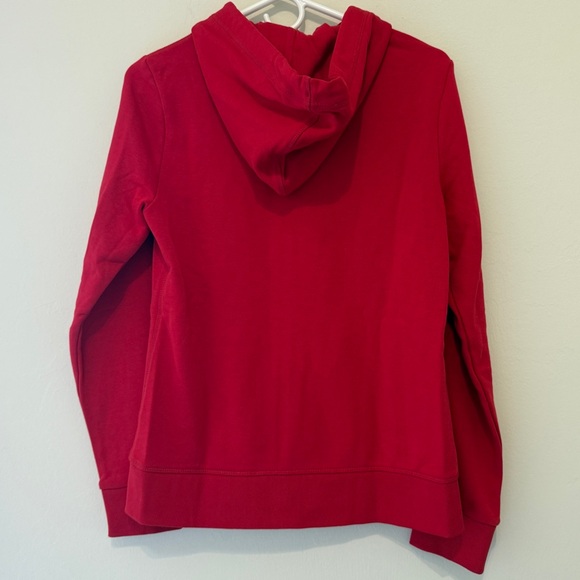 Tommy Hilfiger Women's Zip-up Hoodie French Terry Size S Red Classic Sweatshirt - Picture 4 of 14